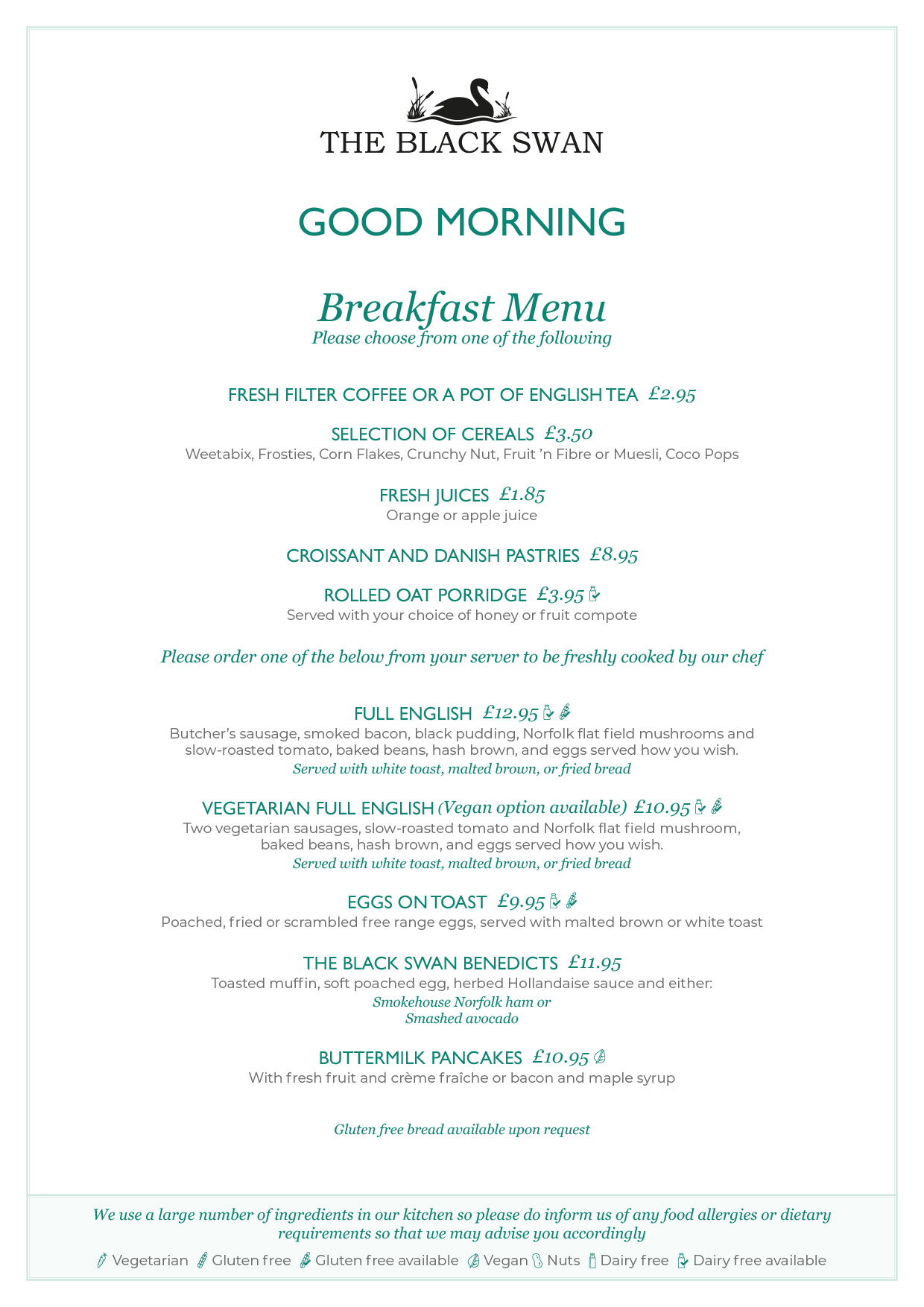 Breakfast Menu